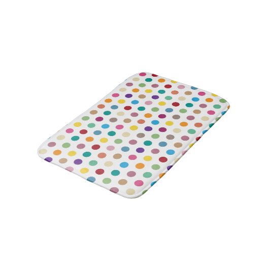 Stilvolles Polka-Dot-Muster Badematte (Schrägansicht)