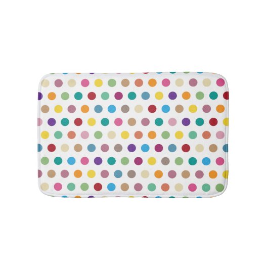 Stilvolles Polka-Dot-Muster Badematte (Vorderseite)