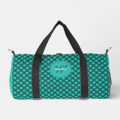 Stilvolles Polka-Punkt-Muster Smart Dynamic QR-Cod Duffle Bag (Vorderseite)