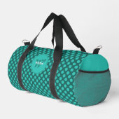 Stilvolles Polka-Punkt-Muster Smart Dynamic QR-Cod Duffle Bag (Rechte Ecke)