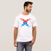 Stilvolles Polygon-Buchstabe X-Monogramm T-Shirt (Vorne ganz)