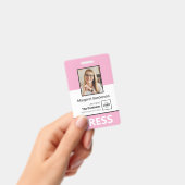 Stilvolles Press-ID-Abzeichen mit Foto und QR-Code Ausweis (Handheld)