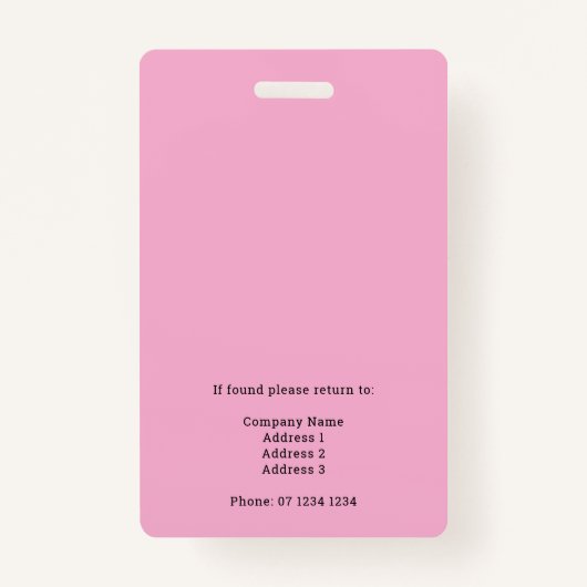 Stilvolles Press-ID-Abzeichen mit Foto und QR-Code Ausweis (Rückseite)