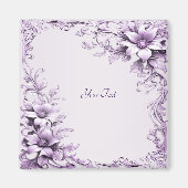 Stilvolles Purple Flowers Magnet (Vorne)