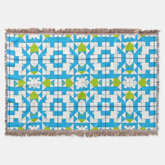 Stilvolles Puzzle Piece Muster Decke (Vorderseite)