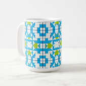 Stilvolles Puzzle Piece Muster Kaffeetasse (Vorderseite Links)