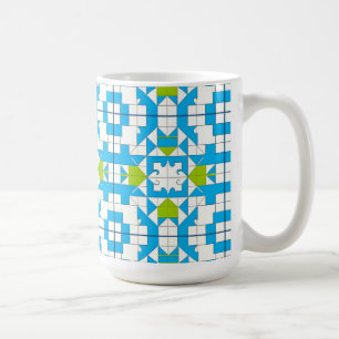 Stilvolles Puzzle Piece Muster Kaffeetasse