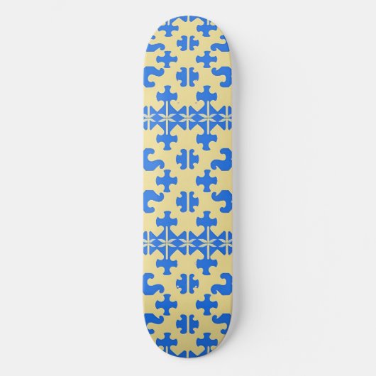 Stilvolles Puzzle Piece Muster Skateboard (Vorderseite)