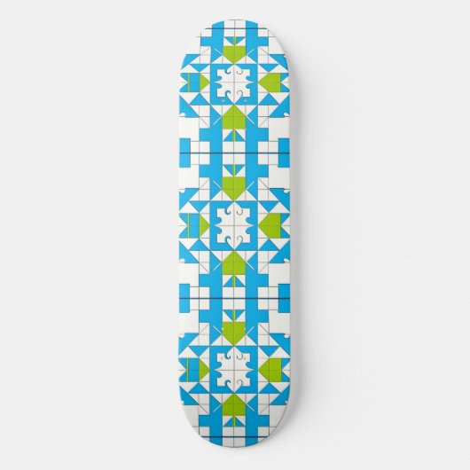 Stilvolles Puzzle Piece Muster Skateboard (Vorderseite)
