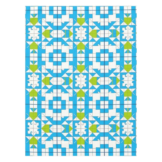Stilvolles Puzzle Piece Muster Tischdecke (Vorderseite)