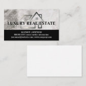 Stilvolles Real Anwesen Logo | Marmor Visitenkarte (Vorne/Hinten)