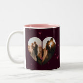Stilvolles Red Custom Heart Shape-Geschenk für sie Zweifarbige Tasse (Links)