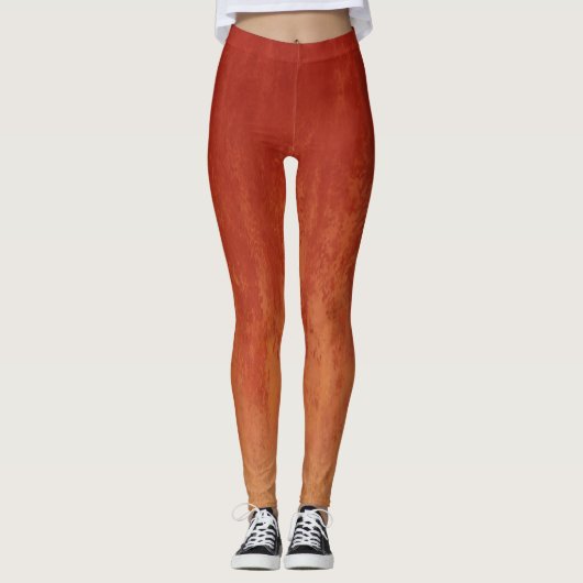 Stilvolles Red Ombre Muster Leggings (Vorderseite)