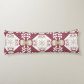 Stilvolles Red Ornamental Dragonfly Design Seitenschläferkissen (Rückseite)