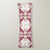 Stilvolles Red Ornamental Dragonfly Design Seitenschläferkissen (Rückseite (Vertikal))