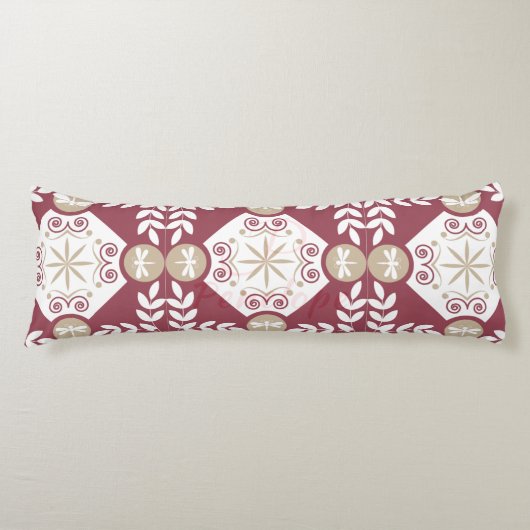 Stilvolles Red Ornamental Dragonfly Design Seitenschläferkissen (Vorderseite)