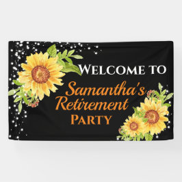 Stilvolles Retirement Party Blumenblume Banner