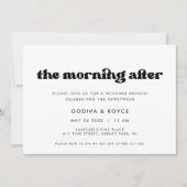 Stilvolles Retro Am Morgen nach dem Hochzeitsfest Einladung (Vorderseite)