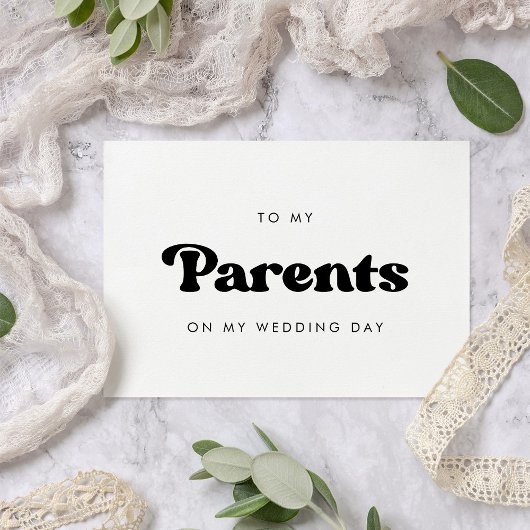 Stilvolles Retro an meine Eltern auf meiner Hochze