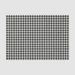 Stilvolles Retro Black and Gray Gingham Kariertes  Seidenpapier
