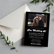 Stilvolles Retro Black & White Wedding Foto