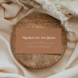 Stilvolles Retro Brauner Zucker Rezeptionskarte Begleitkarte