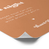 Stilvolles Retro Brawn Zucker Datum Ideen Nacht Ze Poster (Ecke)