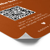 Stilvolles Retro Burnt Orange Capture the Liebe Poster (Ecke)