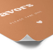 Stilvolles Retro-Gastgeschenke Hochzeiten-Zeichen Poster (Ecke)