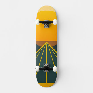 Stilvolles Retro-Grafik-Design Skateboard