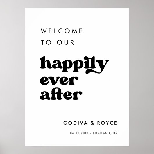 Stilvolles Retro Herzlich Willkommen in unserem gl Poster (Vorne)