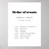 Stilvolles Retro Hochzeitsorden Poster (Vorne)