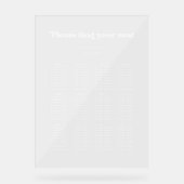 Stilvolles Retro-Hochzeitsset Acrylschild (Vorderseite)