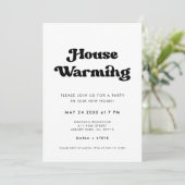 Stilvolles Retro Housewarming Party Foto Einladung (Stehend Vorderseite)