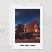 Stilvolles Retro Housewarming Party Foto Einladung (Rückseite)