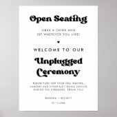 Stilvolles Retro Offene Sitzgelegenheiten Unplugge Poster (Vorne)