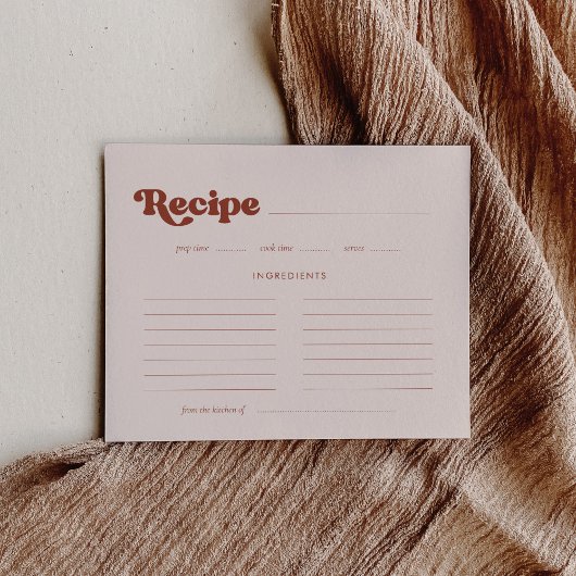 Stilvolles Retro Peach pink Brautparty Rezept Kart