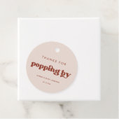 Stilvolles Retro Peach Pink Danke für das Durchque Geschenkanhänger (Beispiel)