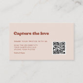 Stilvolles Retro Peach Pink Wedding Capture the Li Begleitkarte (Vorderseite)
