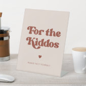 Stilvolles Retro Pfirsichfarben Für die Kinder Sockelschild (In SItu)