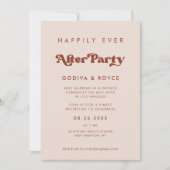 Stilvolles Retro-Pfirsichpink Glücklich immer nach Einladung (Vorderseite)