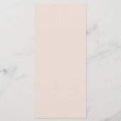 Stilvolles Retro-pfirsichrosa Lasst uns Hochzeit e Menükarte (Rückseite)