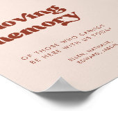 Stilvolles Retro Rosa In liebevollem Gedächtnis Tr Poster (Ecke)