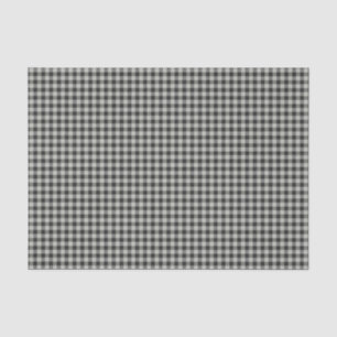 Stilvolles Retro-Schwarz-Grau-Gingham-Karomuster Seidenpapier