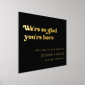 Stilvolles Retro schwarz und gold So froh, dass Si Foliendrucke (Ablage )