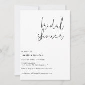 Stilvolles Retro-Schwarz-Weiß-Brautparty Einladung (Vorderseite)