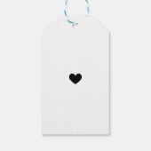 Stilvolles Retro-Schwarz-Weiß-Brautparty Geschenkanhänger (Rückseite)