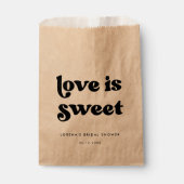 Stilvolles Retro-Schwarz-Weiß-Brautparty Geschenktütchen (Vorderseite)