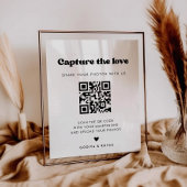 Stilvolles Retro-Schwarz & Weiß Zeichnen Sie die L Poster