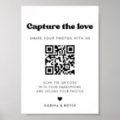 Stilvolles Retro-Schwarz & Weiß Zeichnen Sie die L Poster (Vorne)